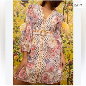 Anna Cate Floral Belted Dress